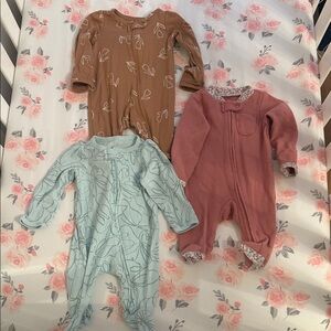 Carter's Kids One Piece Set - Brown, Pink, and Blue